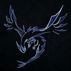 Silver Blue tribal Dragon