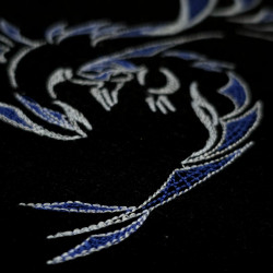 Silver Blue tribal Dragon