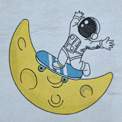 Skateboarding Astronaut
