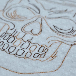 Skull Coffee Cup Line Art