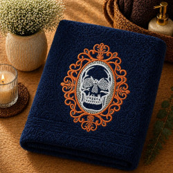 Skull Ornate Frame Embossed