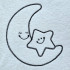 Smiling Moon And Star Line Art