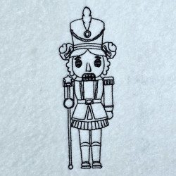 Soldier Nutcracker Girl Line Art