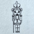 Soldier Nutcracker Girl Line Art