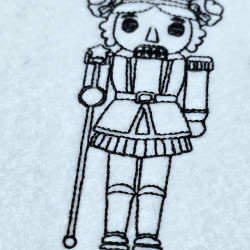 Soldier Nutcracker Girl Line Art
