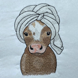Spa Cow With Towel