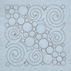 Spiral Bubbles Quilting Pattern