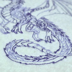 Spiral Tailed Dragon Line Art