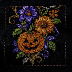 Spooky Floral Halloween Panel 01