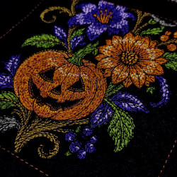 Spooky Floral Halloween Panel 01