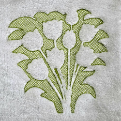Spring Garden Tulips Embossed