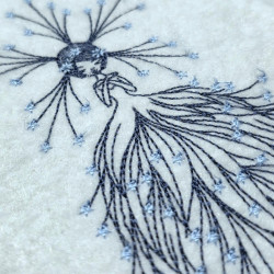 Starry Woman In Elegant Dress