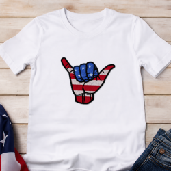 Stars And Stripes Hang Loose Applique