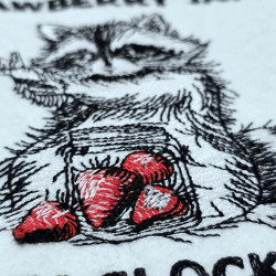 Strawberry Jams Raccoon Quote