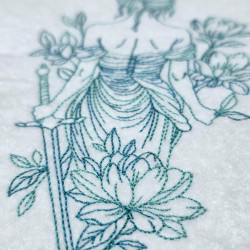 Strong Mother Floral Line Art