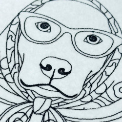 Stylish Dog Line Art