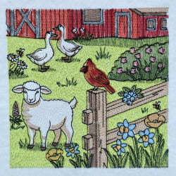 Summer Barn Animals Panel 04