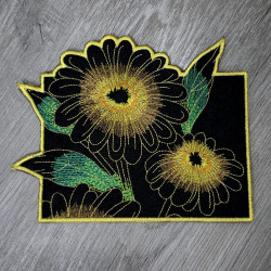 Sunflower ITH Mug Rug