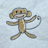 Sweet Cartoonic Baby Monkey