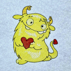 Sweet Little Monster Holding A Heart