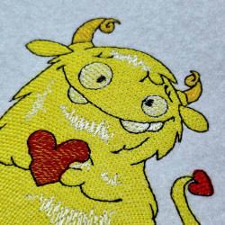 Sweet Little Monster Holding A Heart