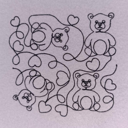 Sweet Teddy Bear Quilting Pattern