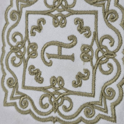 Swirly Scroll Frame Monogram Letter A