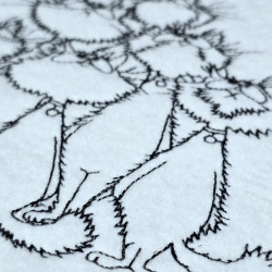 Tall Cat Parade Line Art