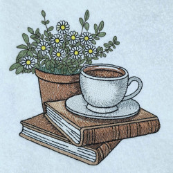 Tea Among Flowers And Books