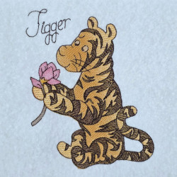 Tigger Holding Flower