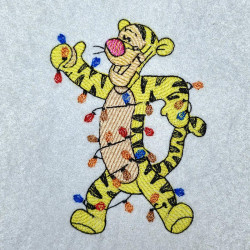 Tigger Tangled In Christmas Lights