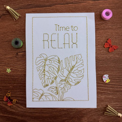Time To Relax Botanical Cardstock