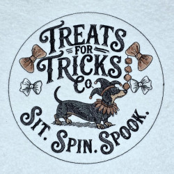 Treats For Tricks Halloween Dog Quote