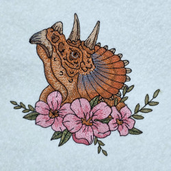 Triceratops With Blossoms