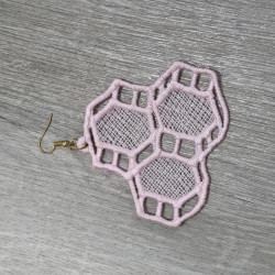 Triple Honeycomb Hexagons FSL Earring