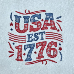 USA EST 1776 Patriotic Day