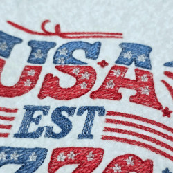 USA EST 1776 Patriotic Day