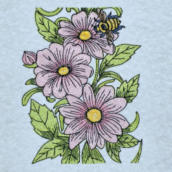 Vibrant Floral Bee Panel Two