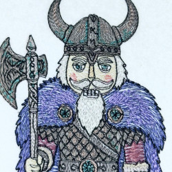 Viking Nutcracker With Horned Helmet