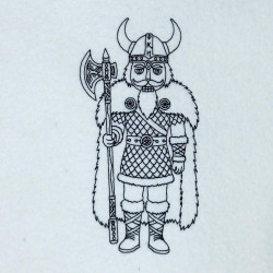Viking Warrior Nutcracker Line Art