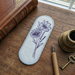 Vintage Floral ITH Bookmark