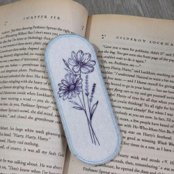 Vintage Floral ITH Bookmark