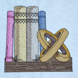 Vintage Pretzel Art Bookshelf 