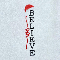 We Believe Santa Hat Quote