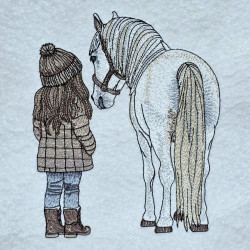 Western Girl With Horse
