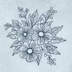Wildflower Elegance Line Art