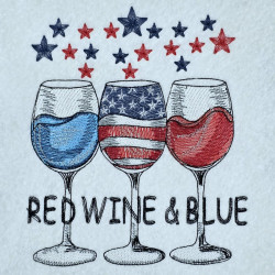 Wine Glasses Independence Day