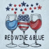 Wine Glasses Independence Day