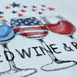 Wine Glasses Independence Day