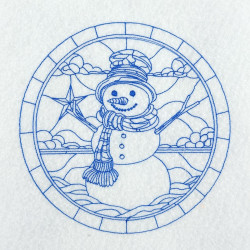 Winter Snowman Line Art